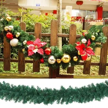 2.7 m Slávnostné Strany Ratan DIY Veniec, Vianočné Dekorácie Garland Xmas Party Drop Ozdoby, Vianočné Dekorácie Pre Domov