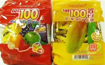 2 Balíčky Cocoaland VEĽA 100 Gumový Cukrík (Mango a Zmiešané Ovocie) 120 g