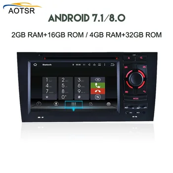 2 Din Android 8.0 Auto DVD prehrávač Pre AUDI A6 1997-2004 GPS Navigácie, Multimédiá autostereo WIFI Audio Stereo Rádio Headunit