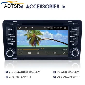 2 din Android 8.0 Auto multimediálne cd dvd prehrávač vedúci oddelenia Pre Audi A3 2003 - 2013 autorádia stereo GPS navigácie Octa-Core 4+32 G
