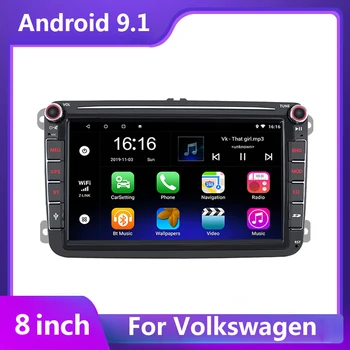 2 Din Android 9.1 autorádia GPS Autoradio Multimediálny prehrávač pre VW Skoda Volkswagen Seat Octavia golf 5 6 touran passat B6 polo