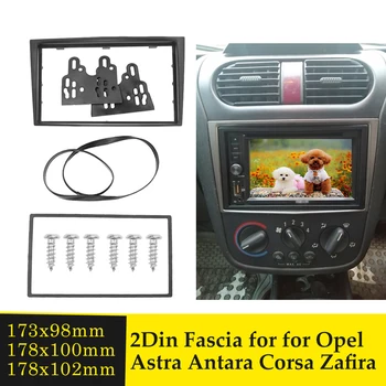 2 Din autorádia Fascia Fascias Panel Rám CD, DVD Dash Audio Kryt Audio Výbava Rám Pre Pre Opel Astra Antara Corsa Zafira 2006+