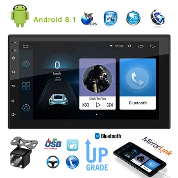 2 Din Rádio S Obrazovke Android, Auto Multimediálne Univerzálny Bluetooth Centrálne Riadenie Stereo Prijímač GPS Navigácie MP5 USB Wifi