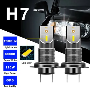 2*H7 110W Auto 5050 CSP LED Svetlomety Súpravy Canbus Chýb Lampy 20000LM 6000K