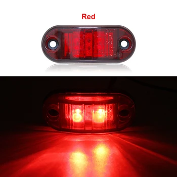 2 ks 12V 24V LED, Bočné Obrysové Svetlá Varovanie zadné Svetlo Auto Auto, Vonkajšie Osvetlenie Návesu Kamiónu, nákladného automobilu Lampy Biela červená žltá