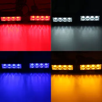 2 ks 12V LED Strobe Výstražné Svetlo Auto Auto Truck SUV Núdzové Strane Strobo Blikajúce Svetlo Deň Beží na Čítanie
