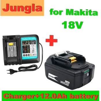 2 KS 18V 12.0 Ah Nabíjacie Batérie 12000mah Li-Ion Batérie Nástroj Batéria pre MAKITA BL1880 BL1860 BL1830+3A Nabíjačky