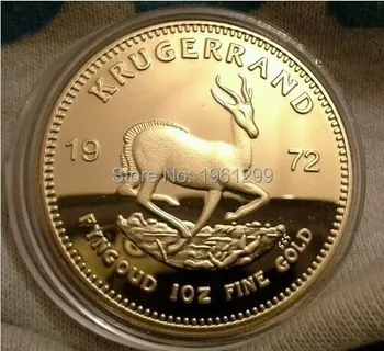 2 ks / 1972 juhoafrický Krugerrand 1 uncu zlata-á pamätné mince, medaily zahraničných zlatej mince v zbierke hranie