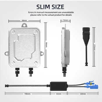 2 Ks 55W Slim AC Záťaž Xenon h7 Xenon h4 Digital Slim Záťaž HID Bloky Zapaľovanie Elektronický Predradník Blok H11 Zapaľovanie Jednotky
