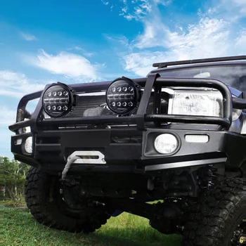 2 ks 7 Palcový LED Pracovné Svetlo Auto Mieste Lúč Jazdy Hmlové Svietidlo s Čiernym puzdrom Pre-Jeep ATV UAZ SUV 4WD 4x4 Vozidlo Traktor