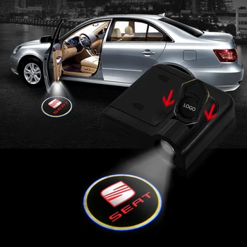 2 ks Auto LED Dvere Vitajte Svetlo Odznak Lampa na Seat Ibiza, Leon Alhambra Niva Kalina Priora Granta Largus Auto Príslušenstvo Gadgets