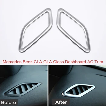 2 KS auto-styling Doplnok Chrome Tabuli AC Kryt Výbava Air Vent Zásuvky Sequin na Mercedes Benz CLA GLA 200