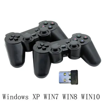 2 ks bezdrôtový gamepad pre Windows Win7 Win8 Win10 OS 2.4 Ghz počítač herný ovládač s manželskou vibrácií PC controller