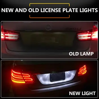 2 KS Biela špz LED Svetlo Lampy Na Mercedes Benz W203 W211 W219 R171 OEM: A2038200256, A2118200756