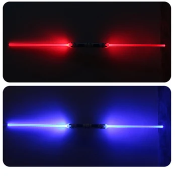 2 KS Blikajúce Laser Lightsaber Chlapci Dievčatá Dvojitý Meč Laser Lightsaber Kpop Svetlo Stick Zvuk, Svetlo, Hračky, Cosplay