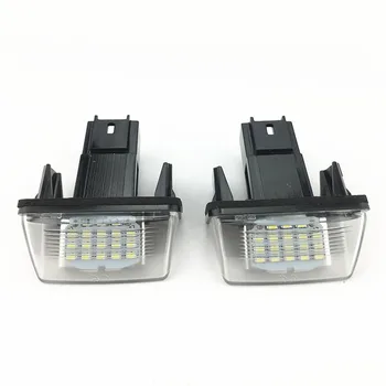 2 ks CE Autá bez Chýb LED špz Svetelné Čipy Číslo špz Lampa pre Peugeot 206 207 307 308 Citroen C3 C4 C5 C6