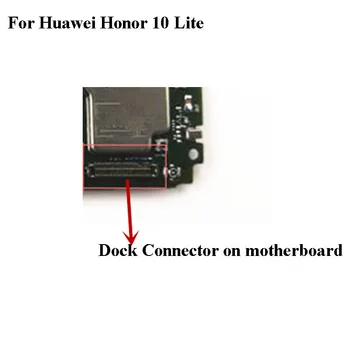 2 KS Dock Konektor Micro USB Nabíjací Port FPC konektor Pre Huawei Honor 10 Lite 10lite logiky na doske doske