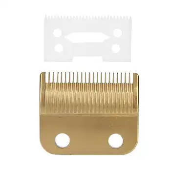 2 ks Elektrických Hair Clipper Čepeľ Cutter Head Náhradné Príslušenstvo vhodné pre WAHL 8504 (Zlato Pevný Nôž+Keramické Pohyblivý Nôž)