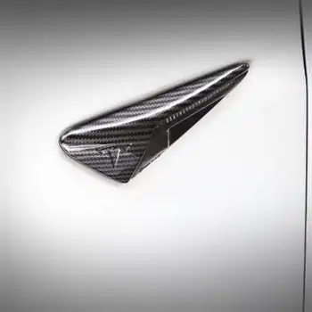 2 ks Iskru (Carbon fiber vzor Auto strane fotoaparátu ochranný kryt Pre Tesla Model s 3 S X Dekorácie spp príslušenstvo 2013-2021