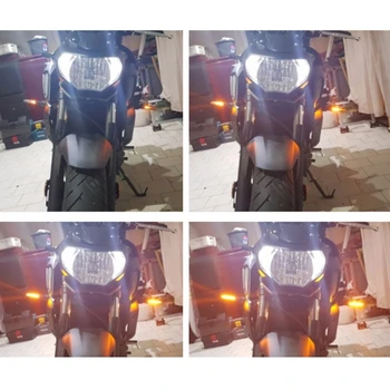 2 KS Motocykel smerovku LED Svetlo E11 Postavený LED Tečúcej Vody Blinker Bliká Indikátor BendableTail Stop Signál