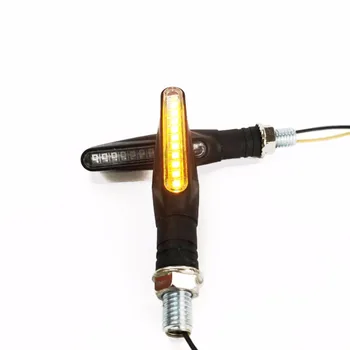 2 KS motocykel zase signálne svetlo LED tečúcej vody, jantárová Blinkers Flexibilné Ohybné indikátor Flashers lampy Honda/YAMAHA