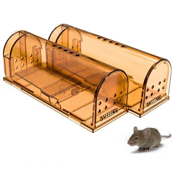 2 ks Mouse Trap Opakovane Potkan Catcher Klietky Hlodavce Pešti Humánne Veľké Live Hlodavce pasca na myši Repeller pre Domáce Obchod Hoteli
