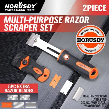 2 ks Multi-Purpose Škrabka Utility Nože Dual Side Cleaning Tool Razor Blade Nôž Škrabanie Fréza Odstraňovač S Spp