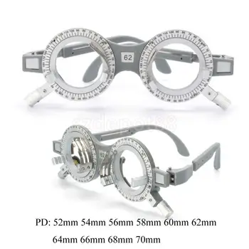 2 ks Nastaviteľný Univerzálny Optické Skúšobné Šošovky Rám na dioptrické Okuliare Optometry Optician Zrakového Test skúšobných Šošoviek Rám 58mm 62mm