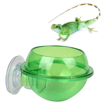 2 KS prísavky Plaz Feeder Rímsu Príslušenstvo Dodávky Priesvitné Anti-Escape Jedlo pre Chameleon Gecko Lizard