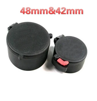 2 ks/Pár 48 mm&42mm Rozsah Prachotesný Pokrytie rozsahu objektív pokrýva gumovej pre 40 mm Objektív Puška Rozsah Lovu Príslušenstvo