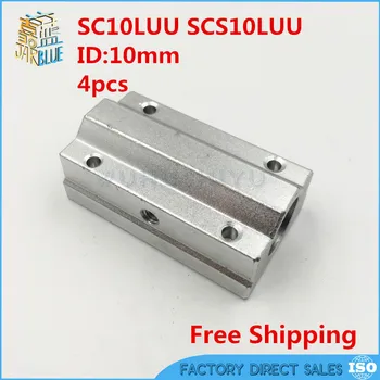 2 ks SCS10LUU SC10LUU lineárne sprievodca priechodky,lineárne guľkové ložisko pre 10 mm lineárny hriadeľ CNC časti