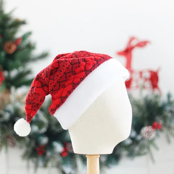 2 ks/Taška/Pletené Láska Grafické Vianočné Hat/Creative Klobúk Santa/Červená Dospelých Vianočné Hat/Vianočné Ozdoby/Vianočná Čiapka