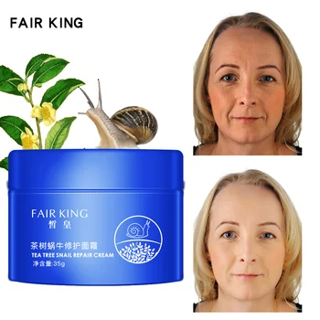 2 KS Tea Tree Slimák Podstate Face Cream Anti-aging Krém Výživný Kolagénu Podstate Starostlivosti o Pleť, Kyselina Hyaluronová Krém na Tvár