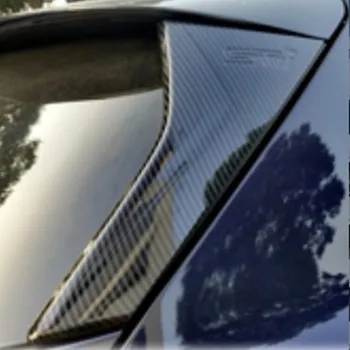 2 KS Uhlíkových Vlákien Black ABS a Svetlé Strieborné Zadné Okno Dekoratívny Kryt pre Subaru XV Crosstrek 2018 Nový Štýl Príslušenstvo
