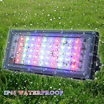 2 ks/veľa 50W LED RGB Flood Light Lampy AC 220V Vonkajšie Floodlight IP65 Vodeodolný Reflektor Led Reflektor s Diaľkovým ovládaním