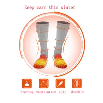 2 KS Vonkajšie Zimné Lyžovanie Požičovňa Nohy Teplejšie Elektrické Šport Otepľovanie Ponožky Zimné Nastavenie Tepelnej Vyhrievané Ponožky 2 Lítiové Batérie