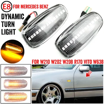 2 kusy Pre Mercedes-BENZ Triedy E W210 C-Class W202 W208 Led Dynamické Bočné Obrysové Zase Signálneho Svetla Sekvenčné Blinker Svetlo