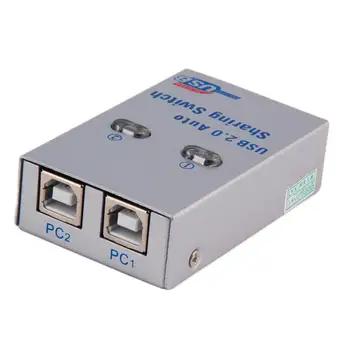 2 Porty USB 2.0 Automatické Zdieľanie Prepínač Hub Rozbočovač Výber Switcher pre Tlačiarne, Skenera, PC a Periférnych zariadení