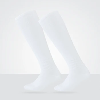 2 Páry Muž Futbal Ponožky Nad Kolená Dlhé Bežecké Športové Ponožky Čierna Biela Modrá Farba Priedušná Tenké Beží Športové Ponožky