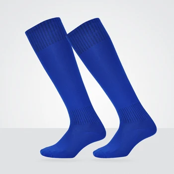 2 Páry Muž Futbal Ponožky Nad Kolená Dlhé Bežecké Športové Ponožky Čierna Biela Modrá Farba Priedušná Tenké Beží Športové Ponožky