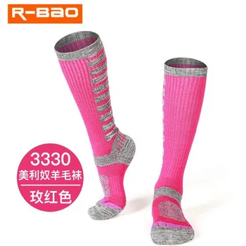 2 Páry/veľa R-BAO Lyžovanie Ponožky RB3330 Merino Vlny Muži, Ženy, Športové Ponožky Teplé Vonkajšie Turistika Ponožky