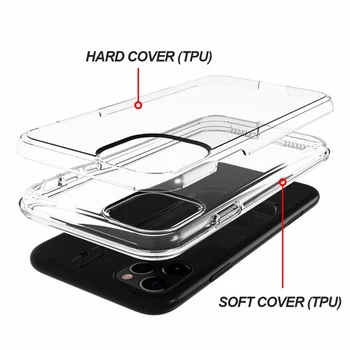2 v 1, Mäkké Silikónové čisté Priehľadné TPU púzdra pre iphone 11 XS Max XR X 8 7 6 plus pevný kryt plnú ochranu prípade + pero