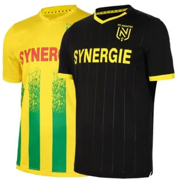 20-21 Ludovic Blas Kalifa Coulibaly Samuel FC Nantes dresy T-shirt tees žltá čierna domov Ďaleko Výšivky
