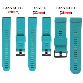 20 22 26 mm Silikónové Športové Silikónové Watchband Popruh pre Garmin Fenix 5X 6X Pro 5 6 935 5s Plus 6 3 3-LR Sledovať Easyfit Zápästie Band