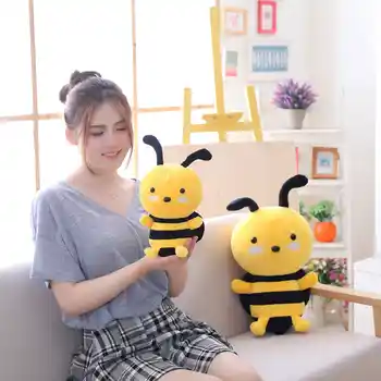 20-30 cm Kawaii včiel medonosných Roztomilé Plyšové Hračky Bee s Krídlami Plnené Dieťa Krásne Bábiky Pre Deti Upokojiť Darček k Narodeninám