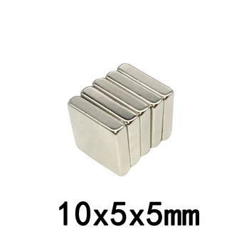 20/50/100ks 10x5x5 Blok Super Silné Magnety 10x5mm Malé permanentným Magnetom 10x5x5mm Silné Neodýmu Magnet 10*5*5 mm