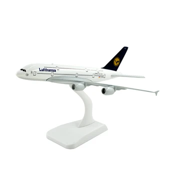 20 cm Lietadlo Airbus A380 Nemecko Lufthansa Zliatiny Rovine Model Hračky pre Deti detský Darček pre Zber