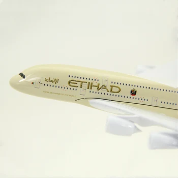 20 CM Lietadlá Etihad Airways Airbus A380 Lietadlo Lietadlo Model Diecast Lietadlá, Hračky, Darčeky Lietadlo Modelu Deti Darček Kolekcie