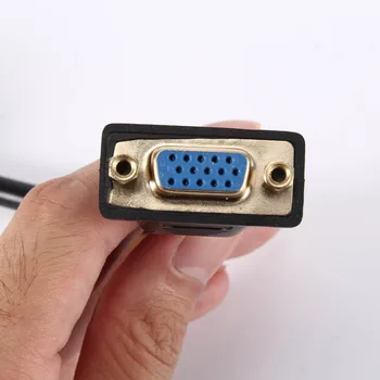 20 cm VGA Mužov a Žien Adaptér Konektor Kábla 15-kolíkový Predlžovací Kábel pre Monitory, Projektor, TV HJ55