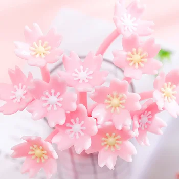 20 ks Kreatívne Estetické Cherry Blossom Gélové Pero Malé Svieže a Krásne Kvety Študent Vyšetrenie Písanie kancelárske potreby